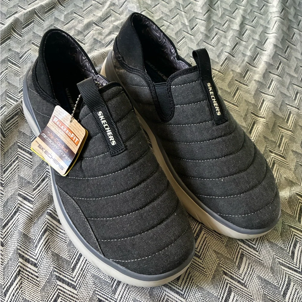 Skechers Men's Gray Slip-On Sneakers - Picture 1 of 5